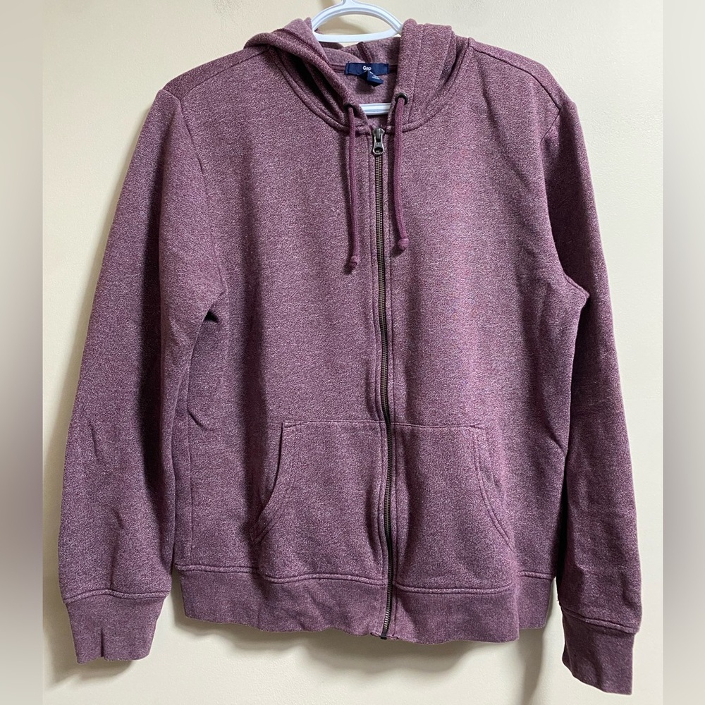 Gap Men’s Pink Zip-Up Hoodie Sweatshirt Medium